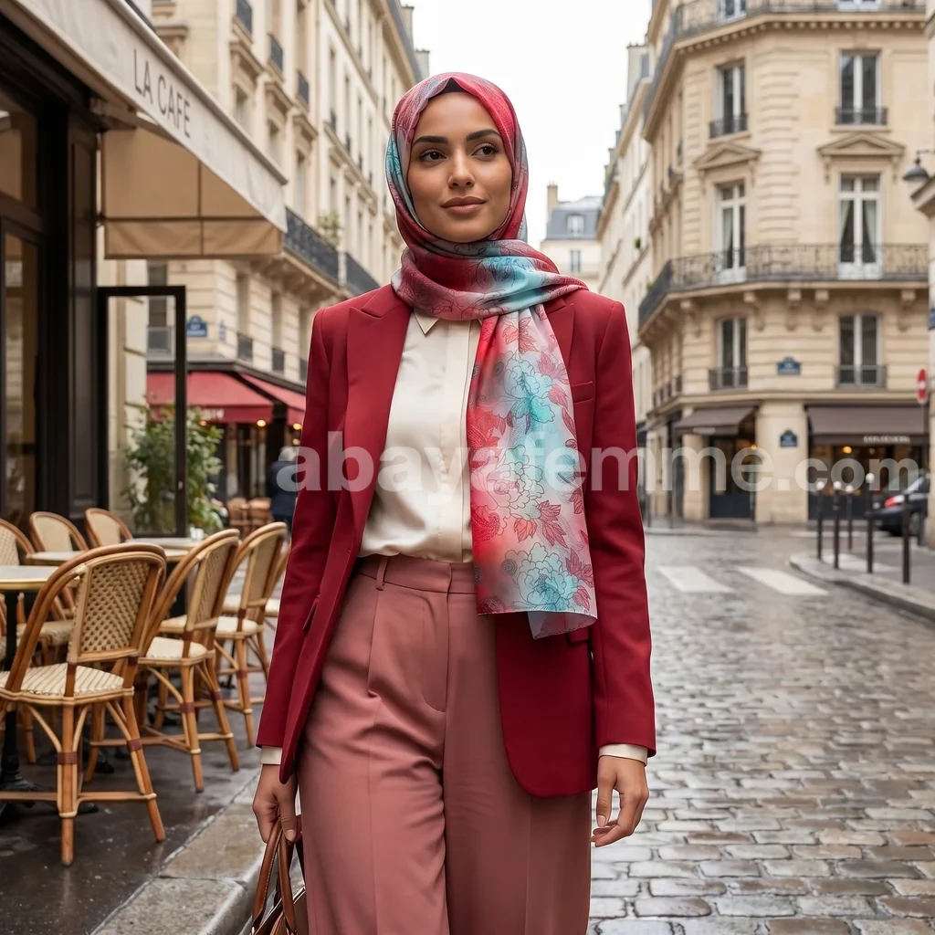 Hijab mousseline imprimé Collection Lilia HMIT18 2 Hijab mousseline imprimé Collection Lilia HMIT18