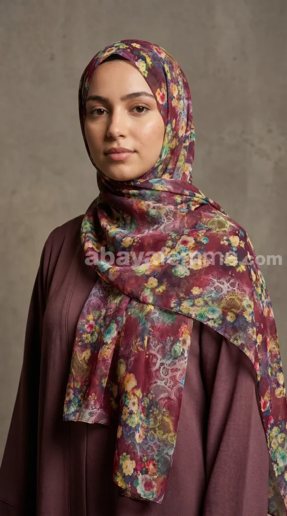 Hijab mousseline imprimé Collection Lilia HMIT21 – vue 2