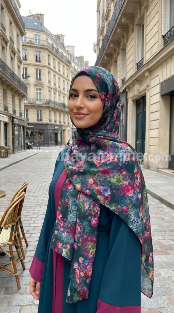 Turkish printed chiffon hijab Lilia collection MIT2201