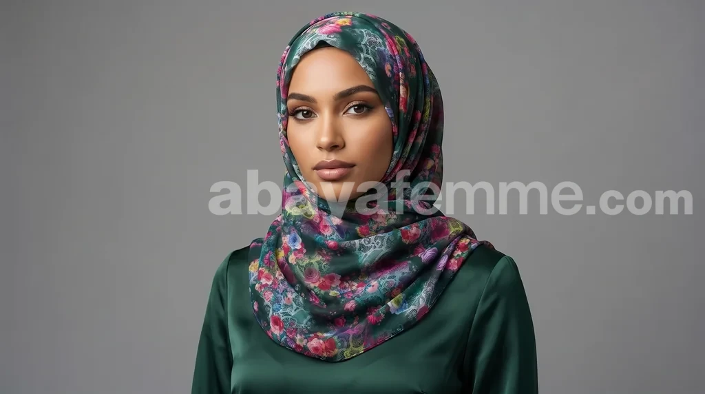 Hijab mousseline imprimé Collection Lilia HMIT22 1 Hijab mousseline imprimé floral Collection Lilia HMIT22