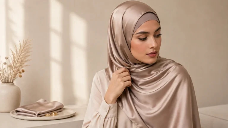 Hijab satiné : comment éviter qu’il glisse et bien le porter ?