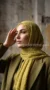 Sage Green Crinkled Hijab Basic Collection - Image 2