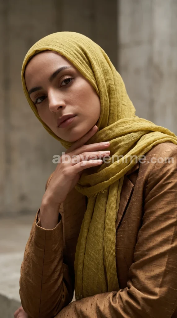 Hijab Froissé Vert sauge Basic Collection – vue 2