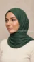 Forest green faux suede Hijab