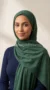 Forest Green Suede Hijab - Image 4