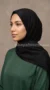 Black faux suede Hijab