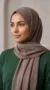 Leather Brown Suede Hijab Premium Collection