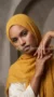 Hijab Froissé Mustard Yellow Basic Collection - Image 4