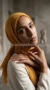 Hijab Froissé Mustard Yellow Basic Collection - Image 2