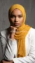 Hijab Froissé Mustard Yellow Basic Collection