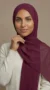 Burgundy Chiffon Hijab