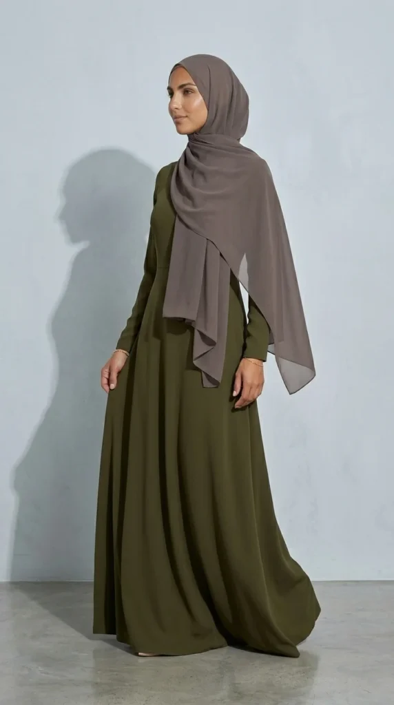 Hijab Mousseline Brun rosé Premium Collection – view 1