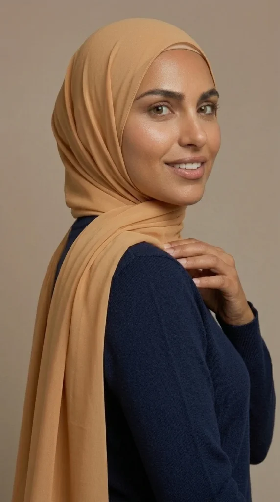 Hijab Mousseline Camel Collection Premium – view 1