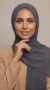 Dark Grey Chiffon Hijab Premium Collection - Image 5