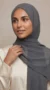 Anthracite Grey Chiffon Hijab
