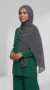 Dark Grey Chiffon Hijab Premium Collection - Image 6