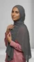 Dark Grey Chiffon Hijab Premium Collection - Image 3