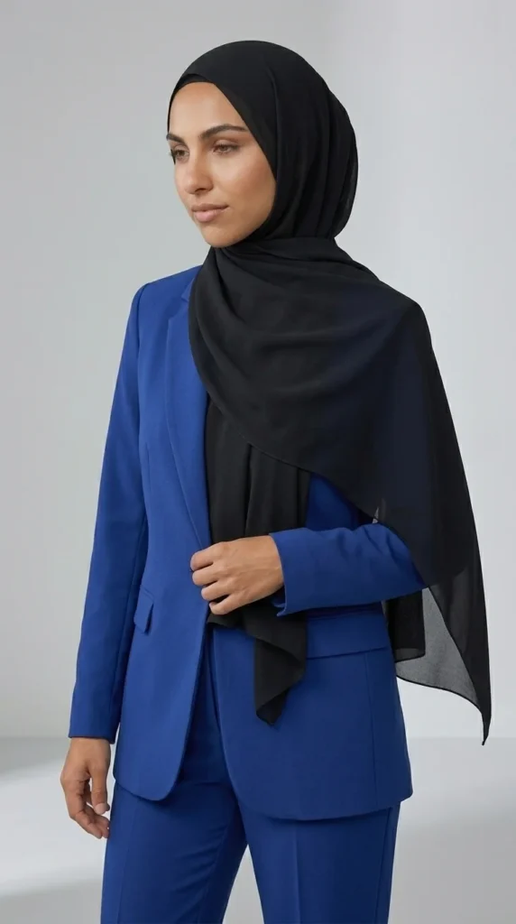 Hijab Mousseline Noir Premium Collection – view 1