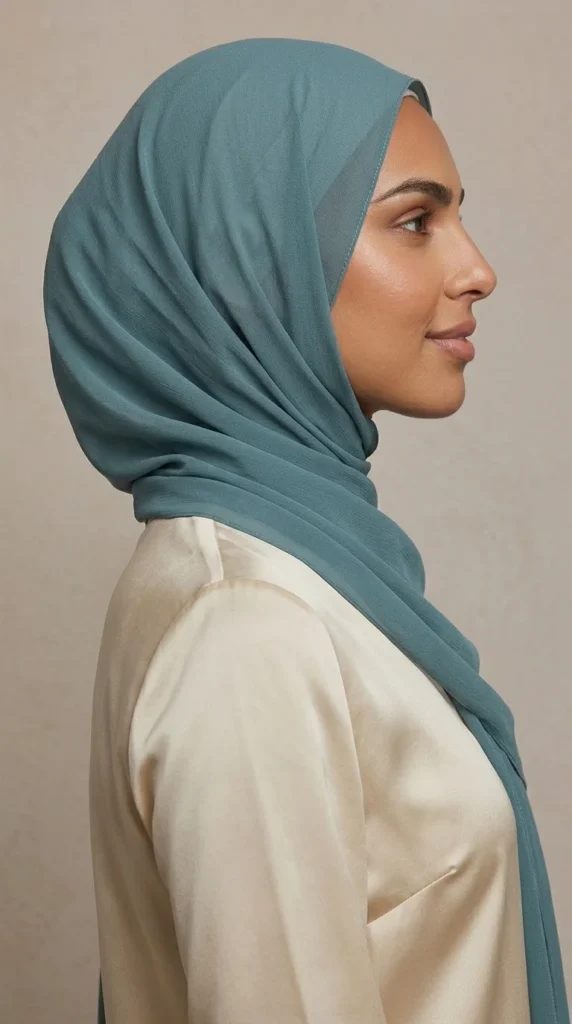 Hijab Mousseline Vert menthe Premium Collection – view 2