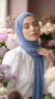 Blue Pleated Hijab Collection Careena - Image 4