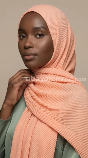 Hijab Plissé Pèche Collection Careena