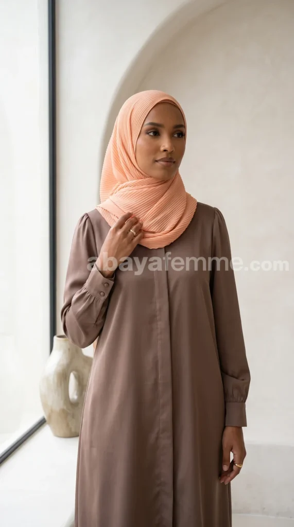 Hijab Plissé Pèche Collection Careena – vue 2