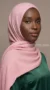 Pink pleated Hijab Careena collection