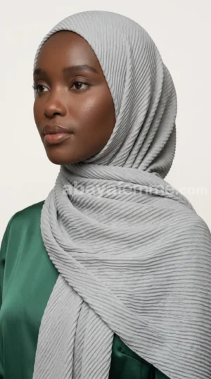 Hijab Plissé Argent Collection Careena