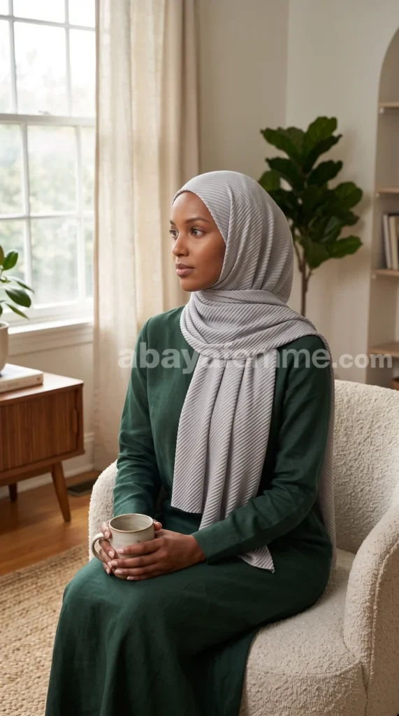 Hijab Plissé Collection Careena Silver – vue 2