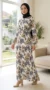 Vestido largo de mujer con estampado floral - Imagen 3