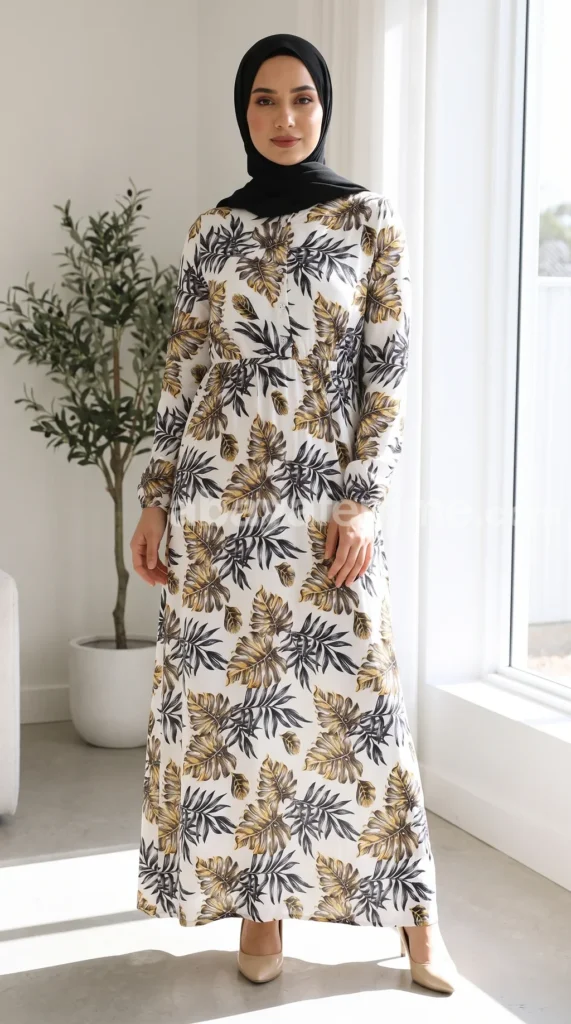 Robe Longue Femme Imprimé Floral – vue 3