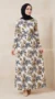 Vestido largo de mujer con estampado floral