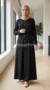 black buttoned maxi dress