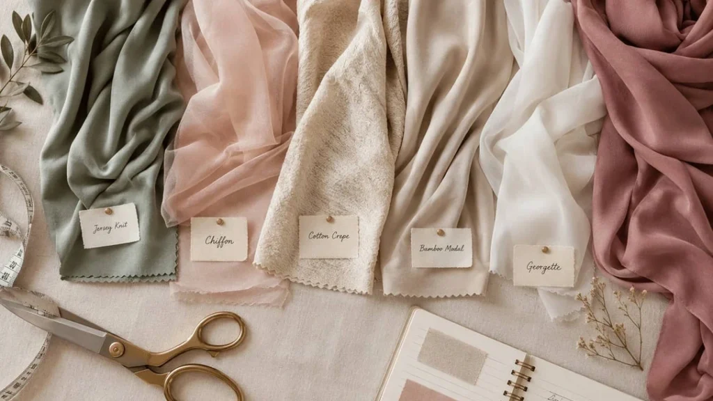 Quel tissu choisir pour une abaya ? Séparer tombé et opacité